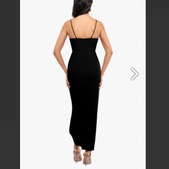 Spaghetti Strap Crepe Midi Dress - petite - Picture 2 of 3